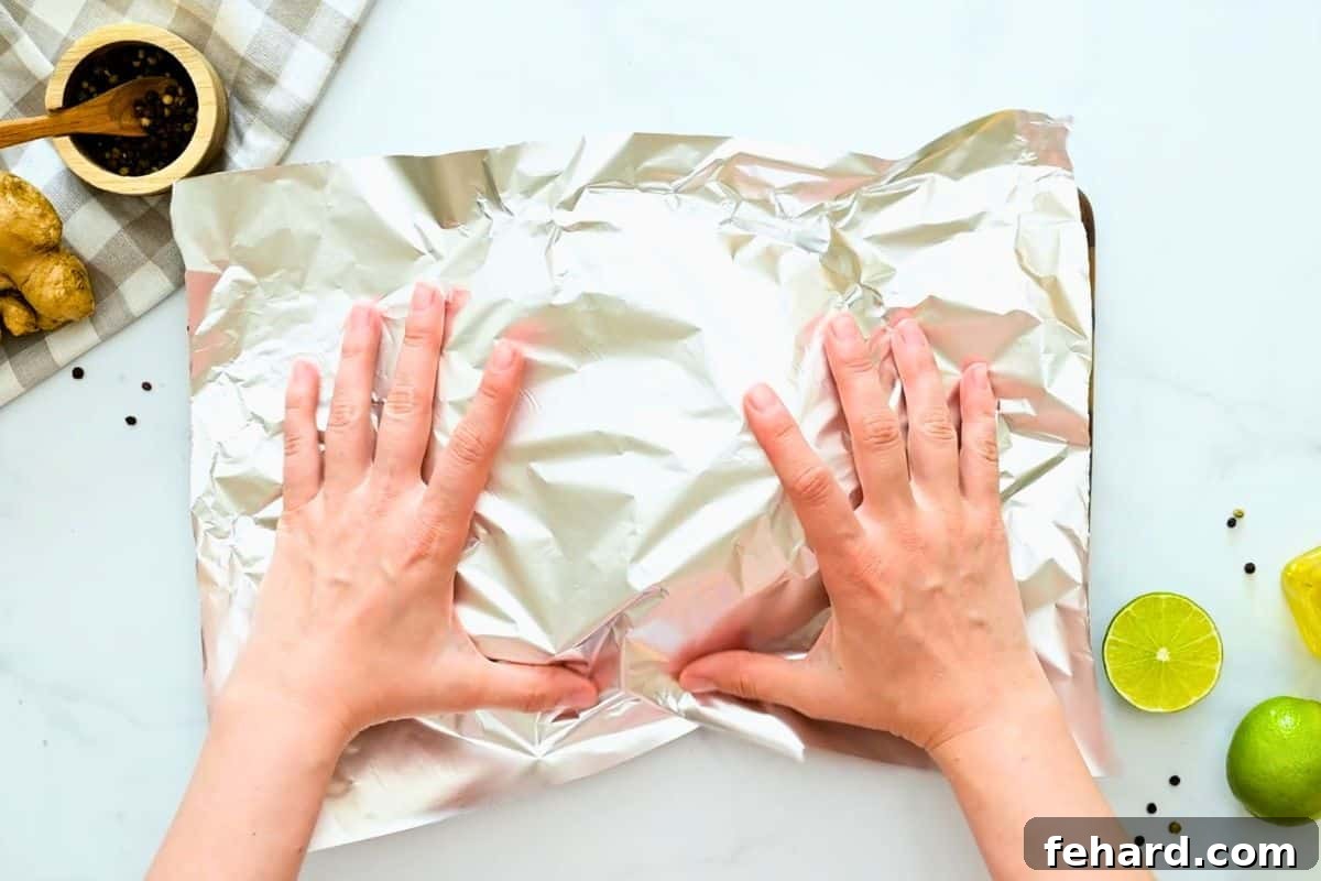 Foil tented over grilled flank steak.