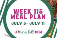 Meal Plan 115: Weekly Menu and 7 Recipe Ideas