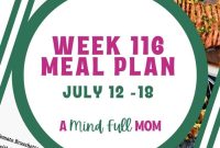 Week 116 Meal Plan: Weekly Menus and Recipes