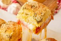 Hawaiian Roll Pizza Sliders with Ham and Pineapple